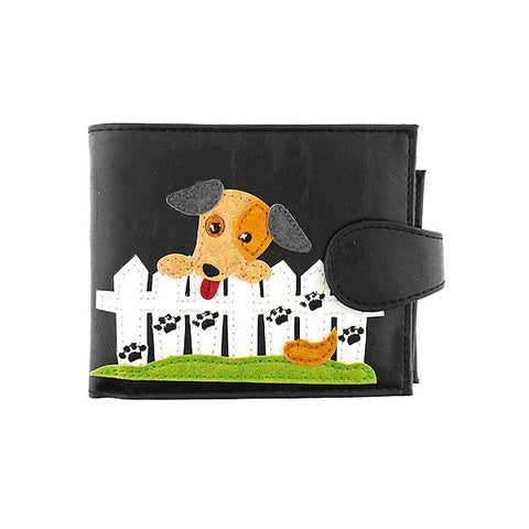 55-125: Naughty puppy applique vegan medium wallet