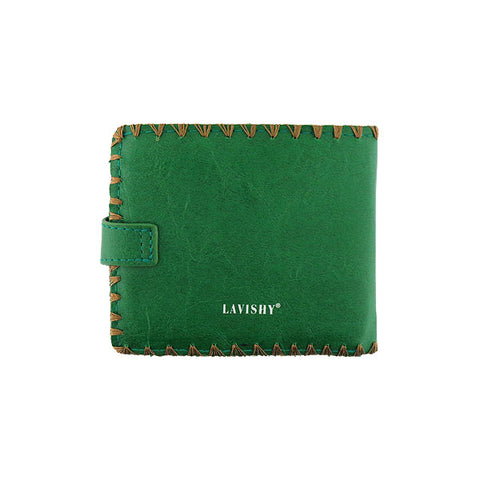 LAVISHY poppy flower embroidered medium bi-fold wallet for women