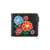 98-118: Mexican hibiscus flower embroidered medium wallet