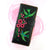 LAVISHY hummingbird lovers & tropical flower embroidered vegan large flat wallet for women