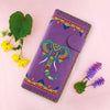 98-217: Indian elephant embroidered vegan large flat wallet