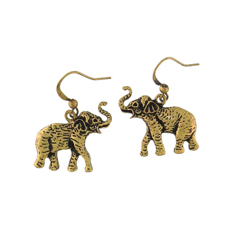 Online shopping for vegan brand LAVISHY's unique, beautiful, affordable & meaningful handmade vintage style good luck elephant drop earrings. A lucky gift for you or your girlfriend, wife, co-worker, friend & family. Wholesale at www.lavishy.com with many unique & fun fashion jewelry.