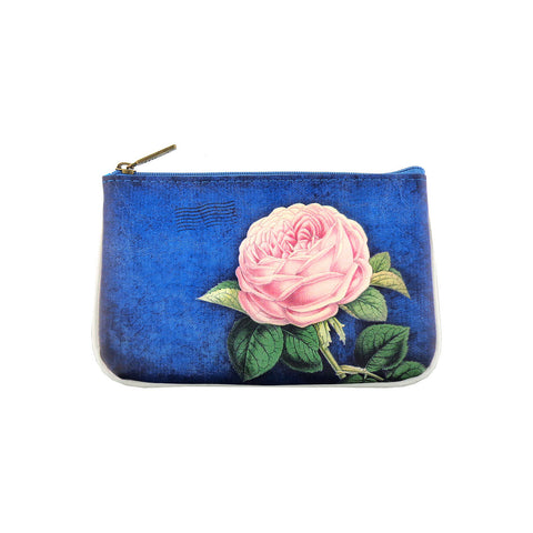 Mlavi rose flower print vegan small pouch/coin purse