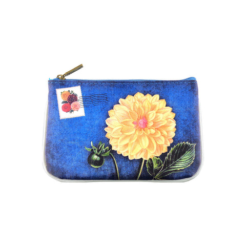 Mlavi Dahlia flower print vegan small pouch/coin purse