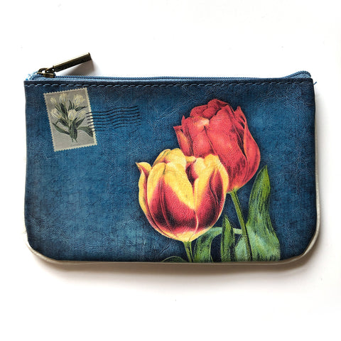 BC-F021: tulips flower small pouch/coin purse