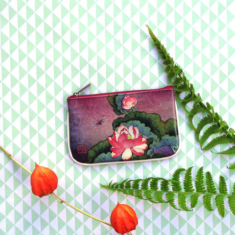 BC-ZG001:  Lotus small pouch/coin purse