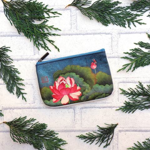 BC-ZG007:  Lotus small pouch/coin purse