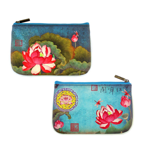 BC-ZG007:  Lotus small pouch/coin purse