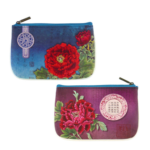BC-ZG008:  Peony small pouch/coin purse
