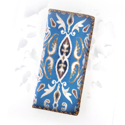 BW-IK028: Mlavi Ikat print large flat vegan wallet for online shopping
