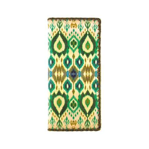 BW-IK038: Mlavi Ikat print large flat vegan wallet for online shopping