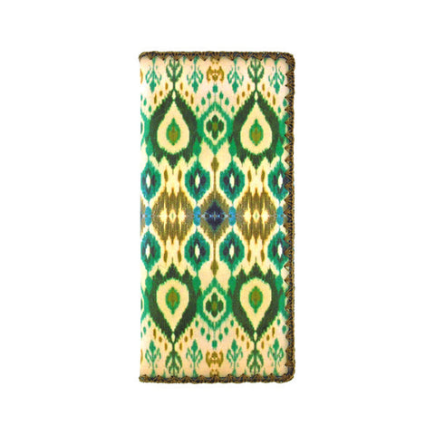 BW-IK038: Mlavi Ikat print large flat vegan wallet for online shopping