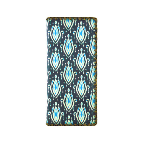 BW-IK039: Mlavi Ikat print large flat vegan wallet for online shopping