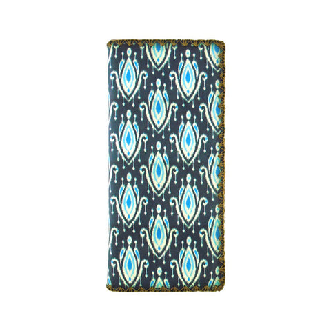 BW-IK039: Mlavi Ikat print large flat vegan wallet for online shopping