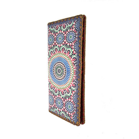 BW-MR015: Moroccan pattern print large flat wallet