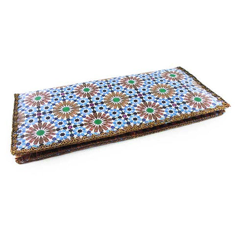 BW-MR017: Moroccan pattern print large flat wallet