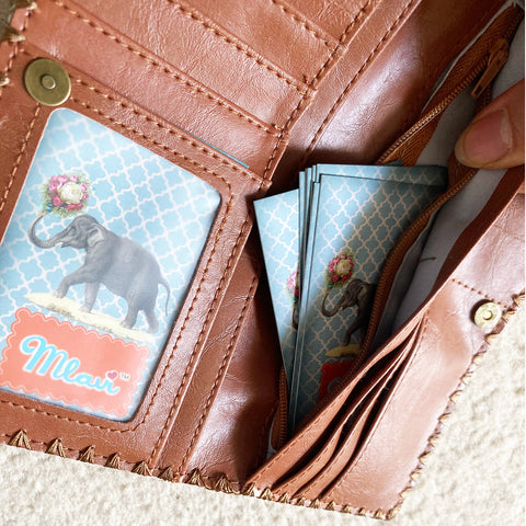BW-ZG002: Peony print large flat wallet