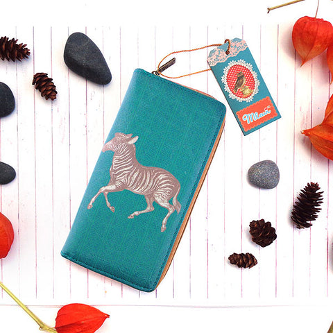 BWZ-A011: Zebra print large wallet