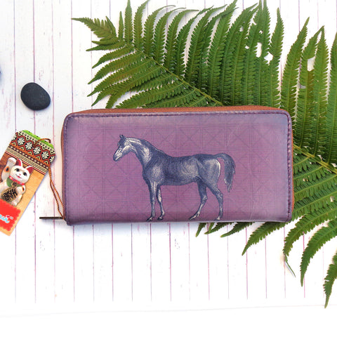 BWZ-A014: Horse print large wallet