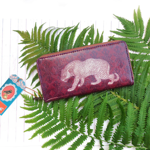 BWZ-A015: Leopard print large wallet
