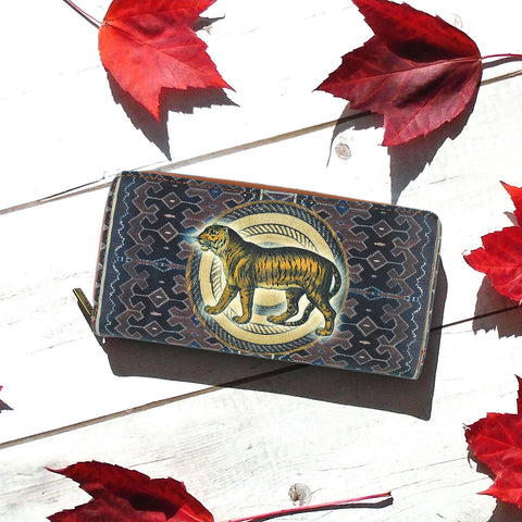BWZ-A023: tiger print large wallet