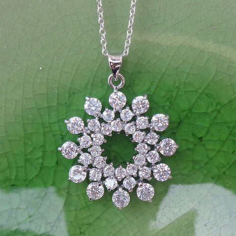 883-501: Cubic Zirconia Snowflake Necklace