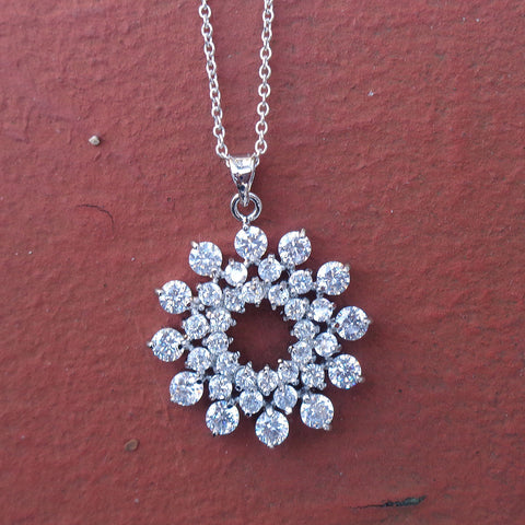883-501: Cubic Zirconia Snowflake Necklace