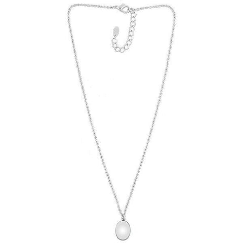 LAVISHY handmade cute & dainty tulip flower rhodium plated necklace