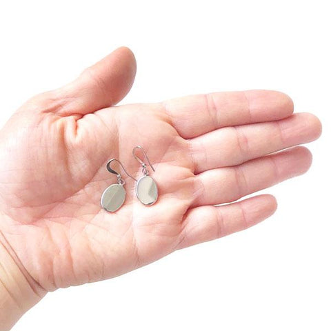 LAVISHY handmade cute & dainty space invader pixel art rhodium plated earrings