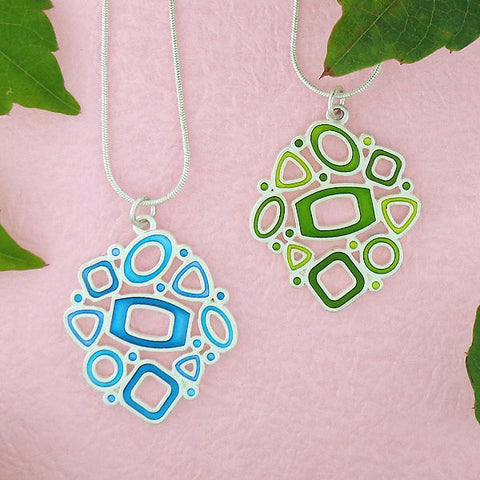 Online shopping for LAVISHY handmade silver plated reversible geometric enamel necklace. A great gift for you or your girlfriend, wife, co-worker, friend & family. Wholesale available at www.lavishy.com with many unique & fun fashion accessories for gift shops and boutiques in Canada, USA & worldwide.