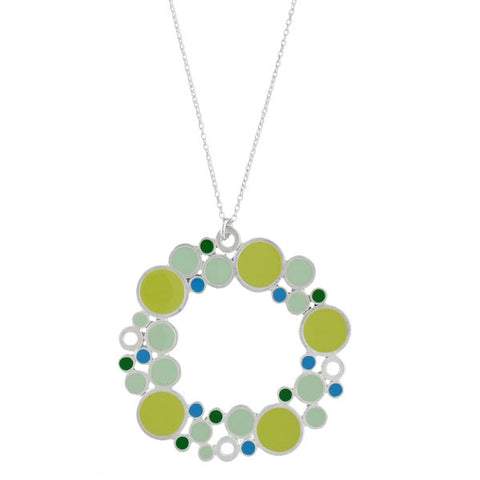 Online shopping for LAVISHY handmade silver plated Polka Dot Garland enamel necklace. A great gift for you or your girlfriend, wife, co-worker, friend & family. Wholesale at www.lavishy.com with many unique & fun fashion accessories for gift shops and boutiques in Canada, USA & worldwide.