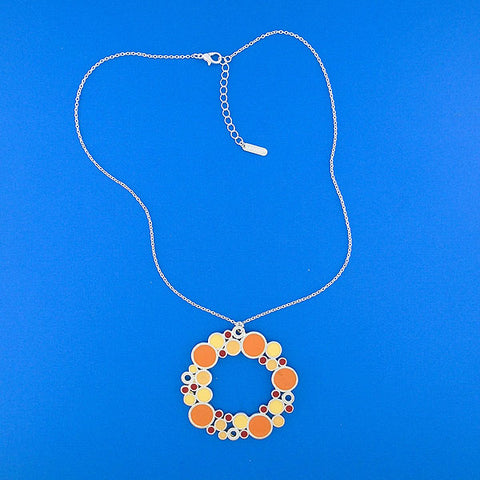 Online shopping for LAVISHY handmade silver plated Polka Dot Garland enamel necklace. A great gift for you or your girlfriend, wife, co-worker, friend & family. Wholesale at www.lavishy.com with many unique & fun fashion accessories for gift shops and boutiques in Canada, USA & worldwide.