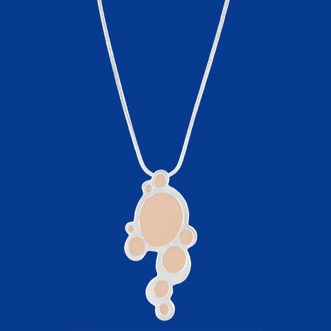 LAVISHY handmade silver plated colorful bubble enamel necklace