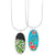 Online shopping for LAVISHY's handmade silver plated reversible pendant necklace with colorful goldfish & leaf enamel enamel motifs. Great for everyday wear & lovely gift for friends & family. Wholesale at www.lavishy.com for gift shops, clothing & fashion accessories boutiques in Canada, USA & worldwide since 2001.
