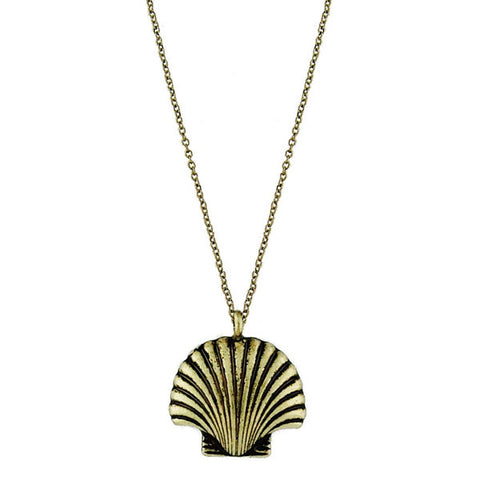 Online shopping for vintage style scallop necklace from Riya collection by PETA approved vegan brand LAVISHY. Great gift for you or your girlfriend, wife, co-worker, friend & family. More fashion accessories for wholesale at www.lavishy.com for gift shop, clothing & fashion accessories boutique, book store since 2001.