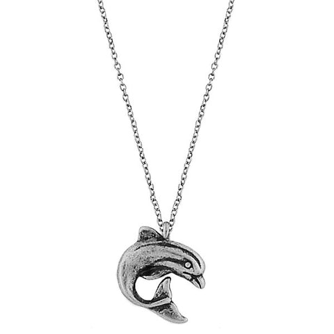Online shopping for vintage style Dolphin necklace from Riya collection by PETA approved vegan brand LAVISHY. Great gift for you or your girlfriend, wife, co-worker, friend & family. More fashion accessories for wholesale at www.lavishy.com for gift shop, clothing & fashion accessories boutique, book store since 2001.