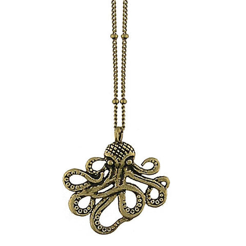 Online shopping for vintage style Octopus necklace from Riya collection by PETA approved vegan brand LAVISHY. Great gift for you or your girlfriend, wife, co-worker, friend & family. More fashion accessories for wholesale at www.lavishy.com for gift shop, clothing & fashion accessories boutique, book store since 2001.