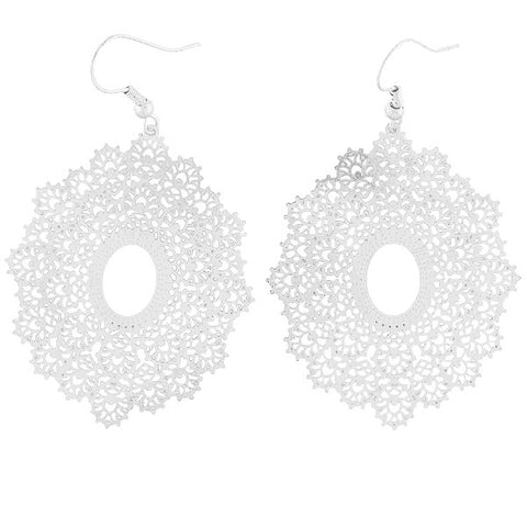 LAVISHY light weight intricate lacy filigree earrings