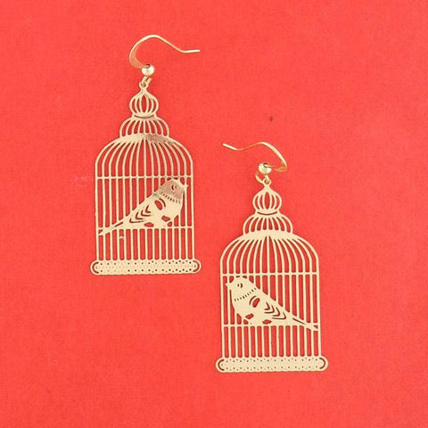 LAVISHY light weight intricate birdcage filigree earrings