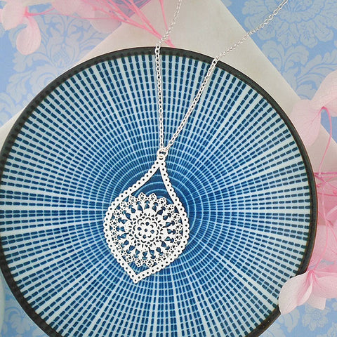 Online shopping for LAVISHY unique, beautiful & affordable light weight intricate filigree pendant necklace. Great for everyday wear, or as gift for family & friends. Wholesale at www.lavishy.com for gift shop, clothing & fashion accessories boutique, book store since 2001.