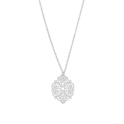 Online shopping for LAVISHY unique, beautiful & affordable light weight intricate filigree pendant necklace. Great for everyday wear, or as gift for family & friends. Wholesale at www.lavishy.com for gift shop, clothing & fashion accessories boutique, book store since 2001.