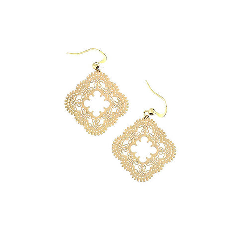 LAVISHY light weight intricate lacy filigree earrings