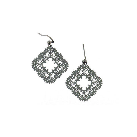 LAVISHY light weight intricate lacy filigree earrings