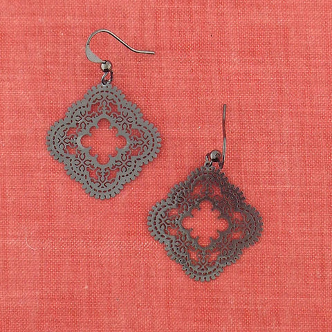 LAVISHY light weight intricate lacy filigree earrings