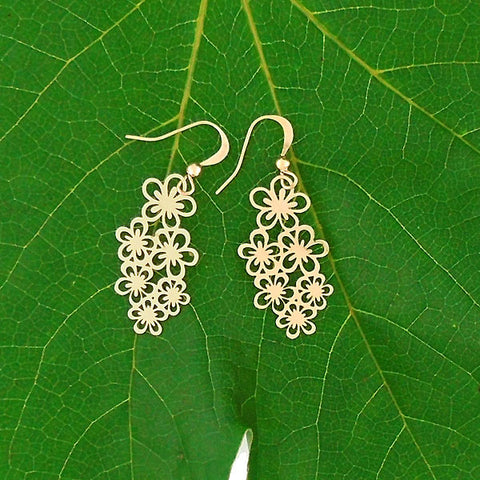 LAVISHY light weight intricate lacy filigree earrings