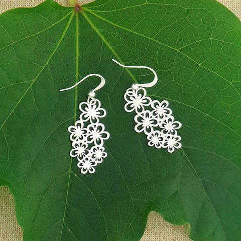 LAVISHY light weight intricate lacy filigree earrings
