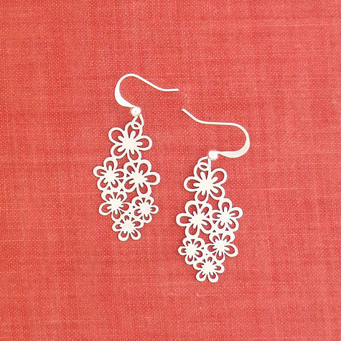 LAVISHY light weight intricate lacy filigree earrings