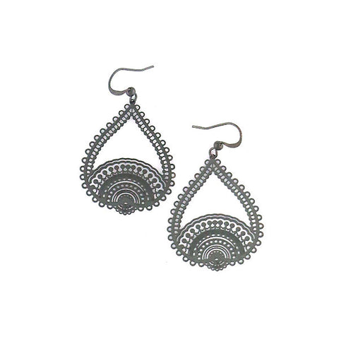 LAVISHY light weight intricate lacy filigree earrings