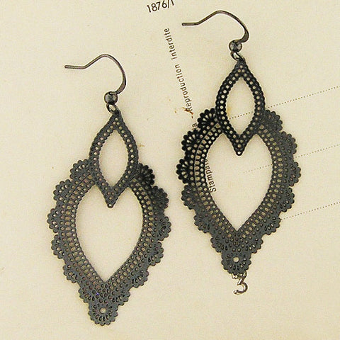 LAVISHY light weight intricate lacy filigree earrings
