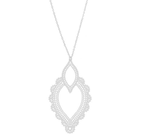 Online shopping for LAVISHY unique, beautiful & affordable light weight intricate filigree pendant necklace. Great for everyday wear, or as gift for family & friends. Wholesale at www.lavishy.com for gift shop, clothing & fashion accessories boutique, book store since 2001.